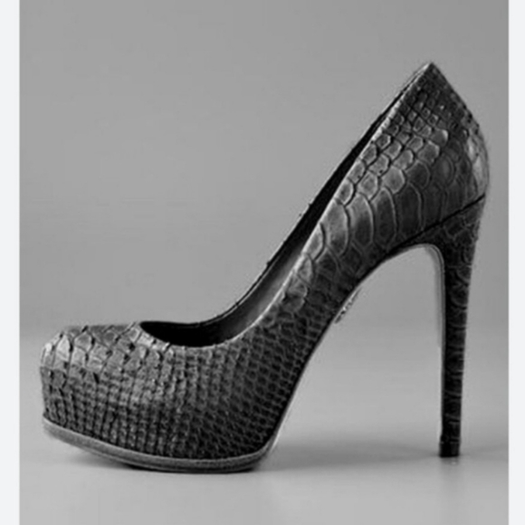 Pour La Victoire Irinia Snake Platform Leather Heel Pumps - Picture 16 of 16